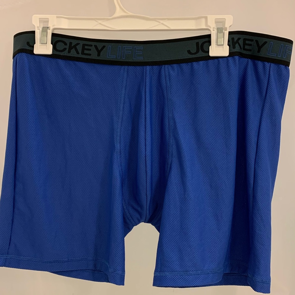 Jockey Life mesh Boxer Briefs. Blue.